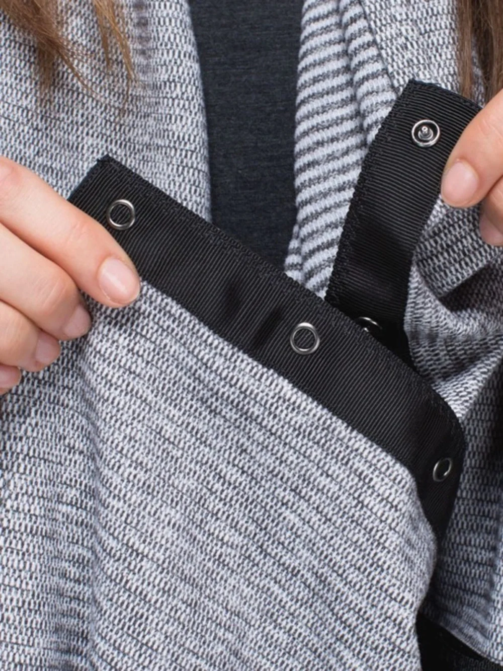 Lululemon Vinyasa Scarf *Rulu Mini Check Pique White Heathered Black